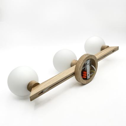 Επιφανειακό φωτιστικό οροφής ANTONIO 3xG9/5W/230V δρυς/λευκό