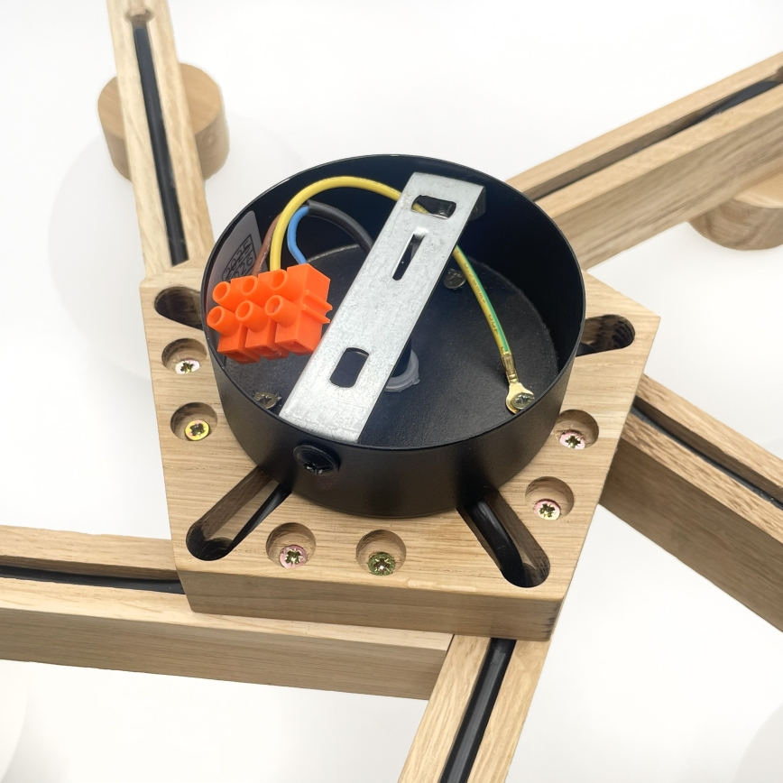 Επιφανειακό φωτιστικό οροφής ANTONIO 5xG9/5W/230V δρυς/λευκό