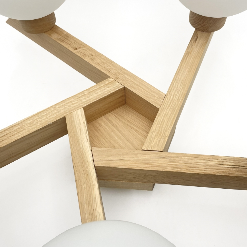 Επιφανειακό φωτιστικό οροφής ANTONIO 5xG9/5W/230V δρυς/λευκό