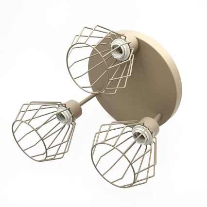 Επιφανειακό φωτιστικό οροφής AUDREY 3xE27/60W/230V μπεζ