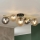 Επιφανειακό φωτιστικό οροφής AURIS 5xE14/15W/230V χρυσό/καπνιστό μαύρο/μπεζ