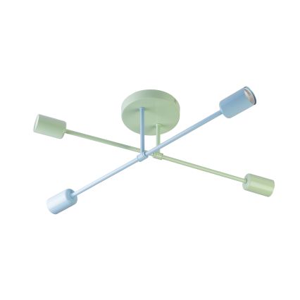 Επιφανειακό φωτιστικό οροφής CAMBRIDGE 4xE27/15W/230V πράσινο/μπλε