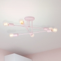 Επιφανειακό φωτιστικό οροφής CAMBRIDGE 6xE27/15W/230V ροζ
