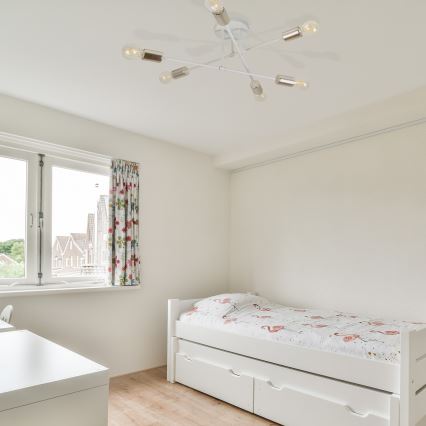 Επιφανειακό φωτιστικό οροφής CAMBRIDGE 6xE27/15W/230V μπρούτζινο/λευκό
