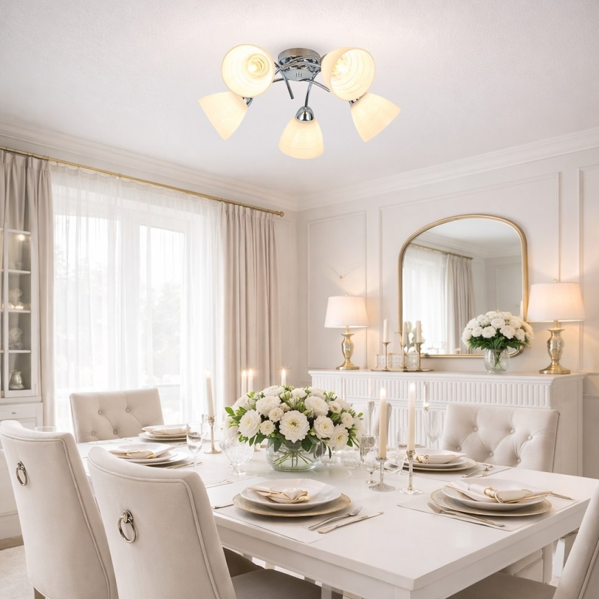 Επιφανειακό φωτιστικό οροφής CLARA 5xE27/15W/230V γυαλιστερό χρώμιο
