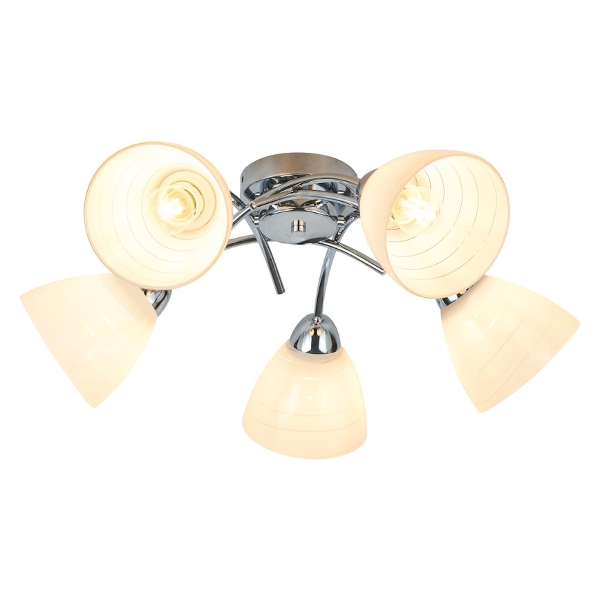 Επιφανειακό φωτιστικό οροφής CLARA 5xE27/15W/230V γυαλιστερό χρώμιο