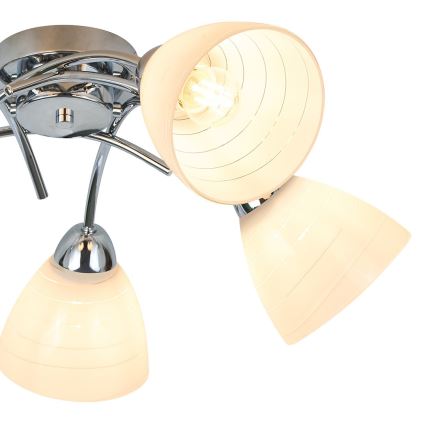 Επιφανειακό φωτιστικό οροφής CLARA 5xE27/15W/230V γυαλιστερό χρώμιο