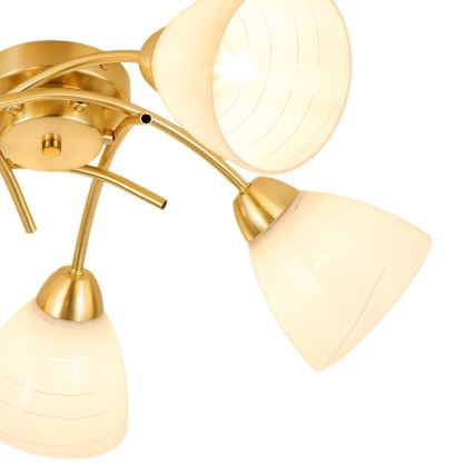 Επιφανειακό φωτιστικό οροφής CLARA 5xE27/15W/230V χρυσό