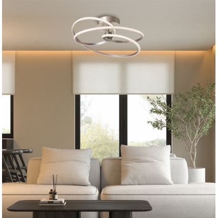 Επιφανειακό φωτιστικό οροφής CORT LED/40W/230V ασημί