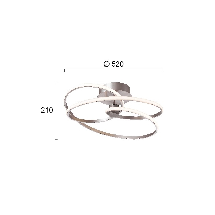Επιφανειακό φωτιστικό οροφής CORT LED/40W/230V ασημί