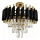 Επιφανειακό φωτιστικό οροφής CRISTAL 5xE14/10W/230V Ø 38 εκ. μαύρο/χρυσό