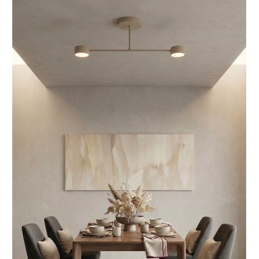 Επιφανειακό φωτιστικό οροφής HALO 2xGX53/10W/230V μπεζ