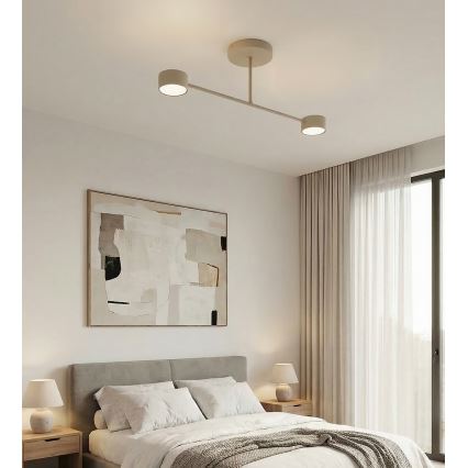 Επιφανειακό φωτιστικό οροφής HALO 2xGX53/10W/230V μπεζ
