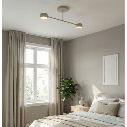 Επιφανειακό φωτιστικό οροφής HALO 2xGX53/10W/230V μπεζ