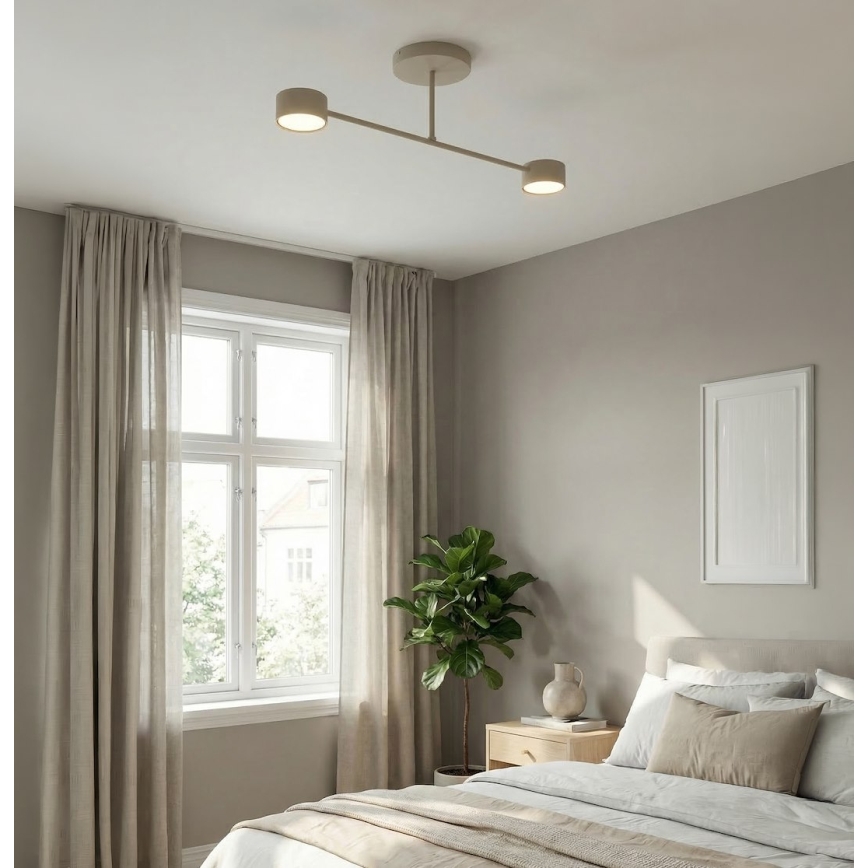 Επιφανειακό φωτιστικό οροφής HALO 2xGX53/10W/230V μπεζ