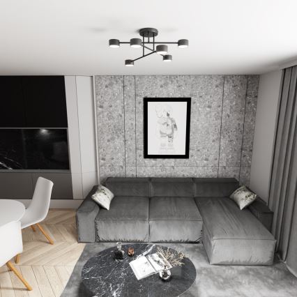 Επιφανειακό φωτιστικό οροφής HALO 6xGX53/10W/230V μαύρο