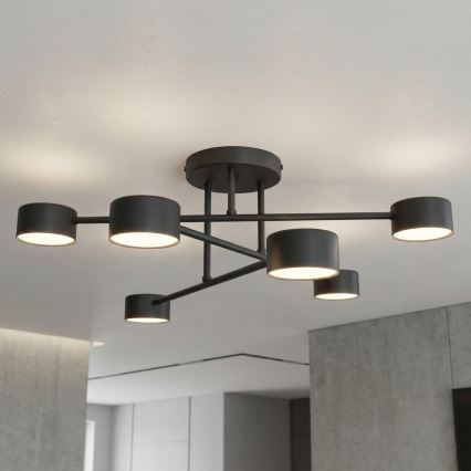 Επιφανειακό φωτιστικό οροφής HALO 6xGX53/10W/230V μαύρο