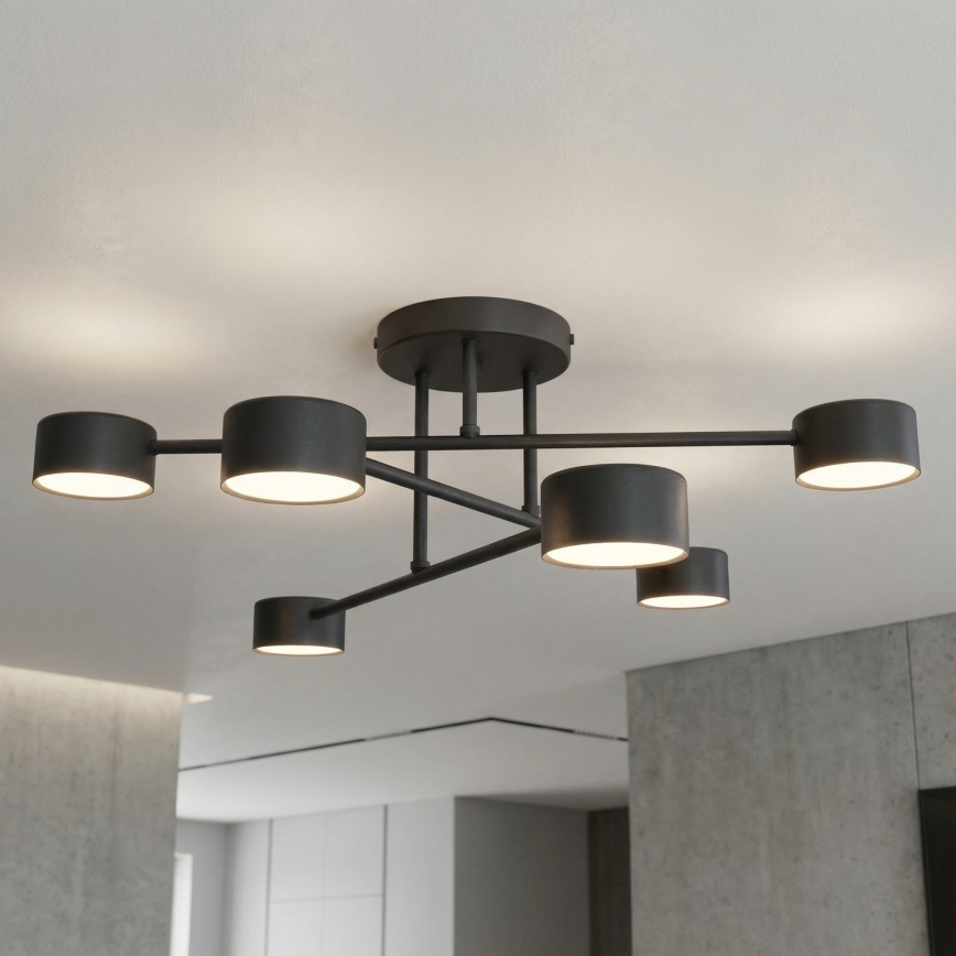 Επιφανειακό φωτιστικό οροφής HALO 6xGX53/10W/230V μαύρο