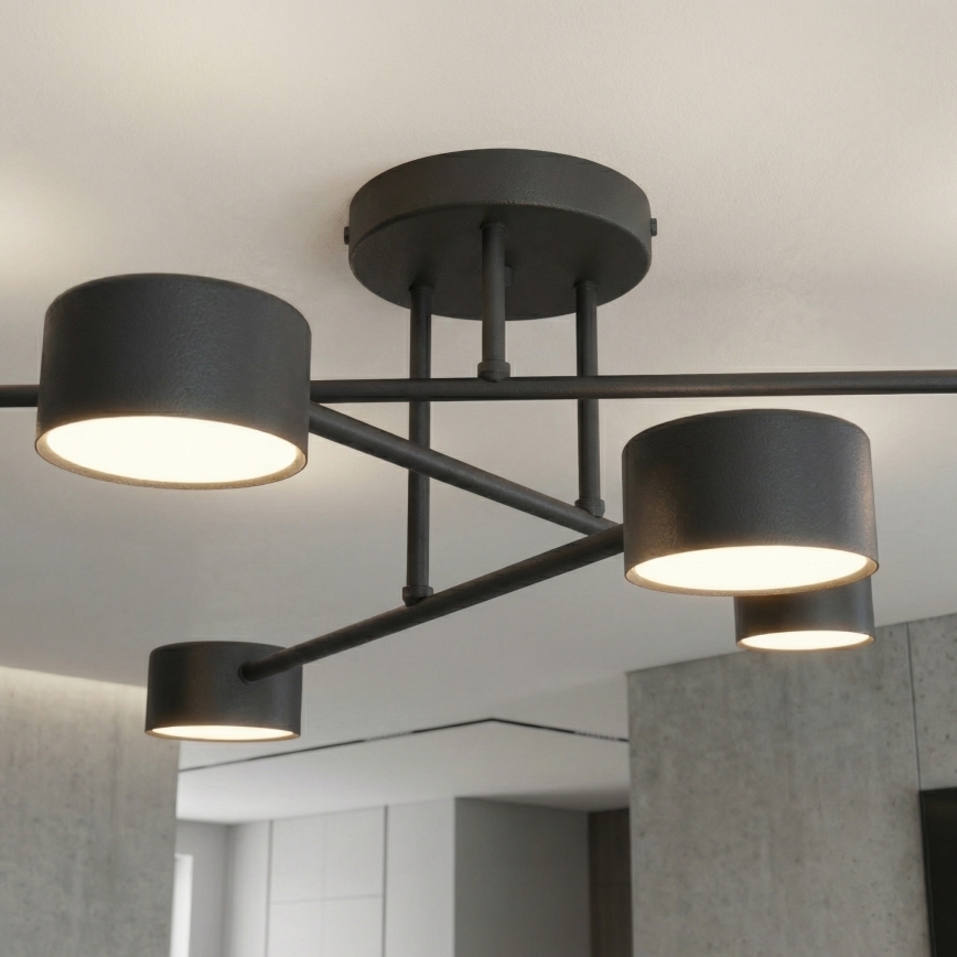 Επιφανειακό φωτιστικό οροφής HALO 6xGX53/10W/230V μαύρο