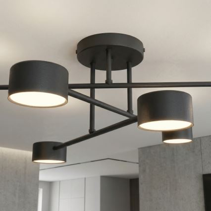 Επιφανειακό φωτιστικό οροφής HALO 6xGX53/10W/230V μαύρο
