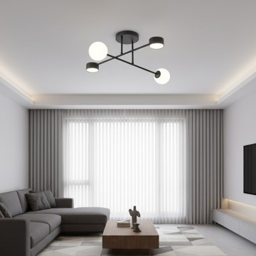 Επιφανειακό φωτιστικό οροφής HOLON 2xG9/8W/230V + 2xGX53/12W μαύρο