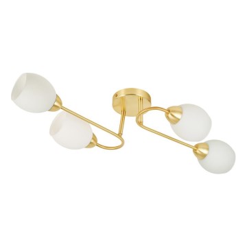 Επιφανειακό φωτιστικό οροφής KING 4xE27/15W/230V χρυσό