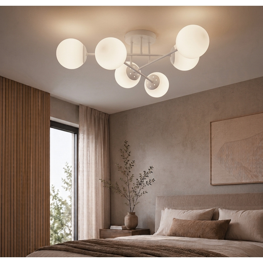 Επιφανειακό φωτιστικό οροφής MALENA 6xE14/5W/230V λευκό