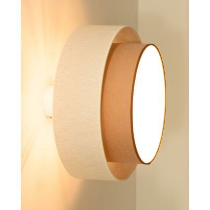 Επιφανειακό φωτιστικό οροφής NATIA 1xE27/60W/230V λευκό/καφέ