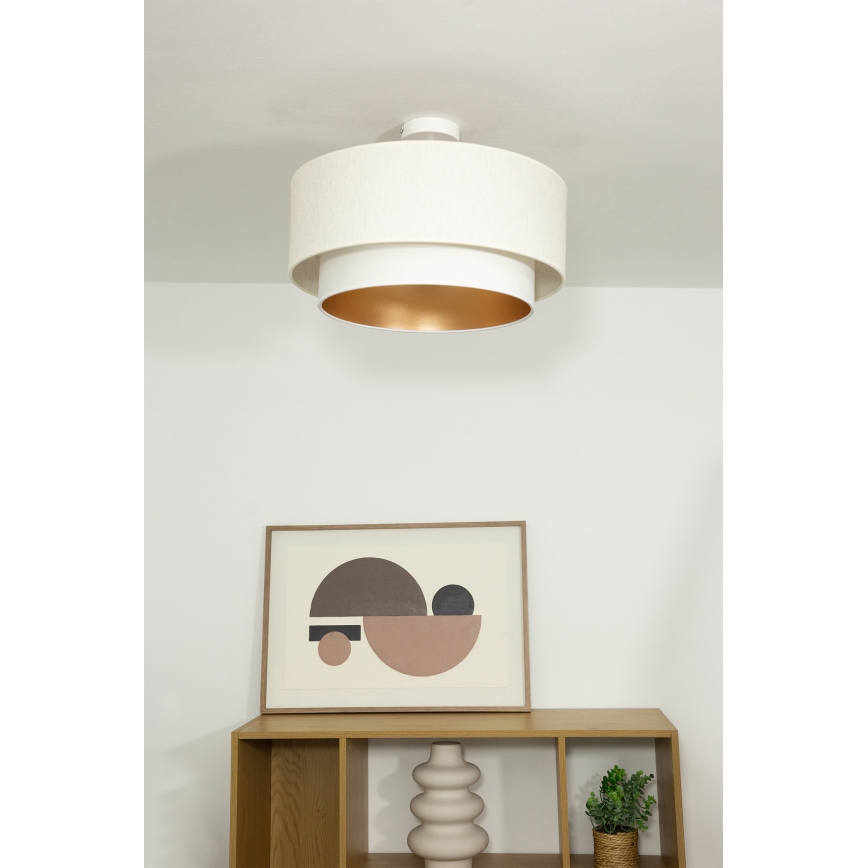 Επιφανειακό φωτιστικό οροφής NATIA 1xE27/60W/230V Ø 45 εκ. λευκό