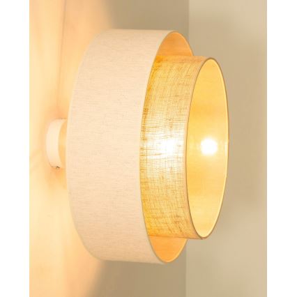 Επιφανειακό φωτιστικό οροφής NATIA 1xE27/60W/230V Ø 45 εκ. λευκό/καφέ