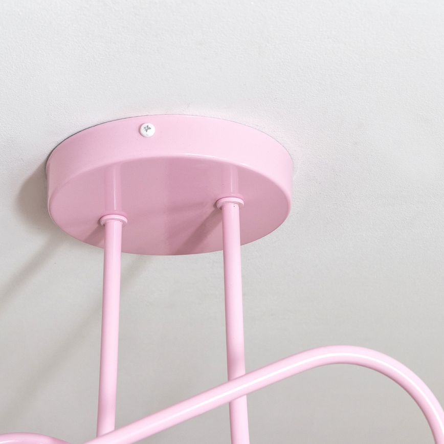 Επιφανειακό φωτιστικό οροφής OXFORD 2xE27/15W/230V ροζ