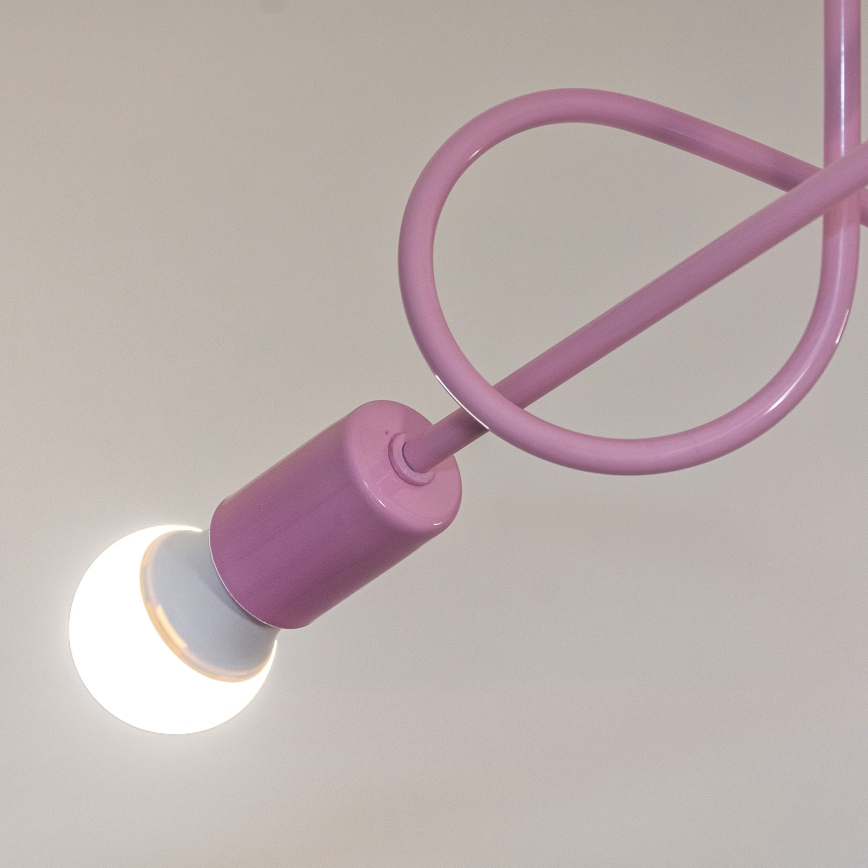 Επιφανειακό φωτιστικό οροφής OXFORD 3xE27/15W/230V ροζ