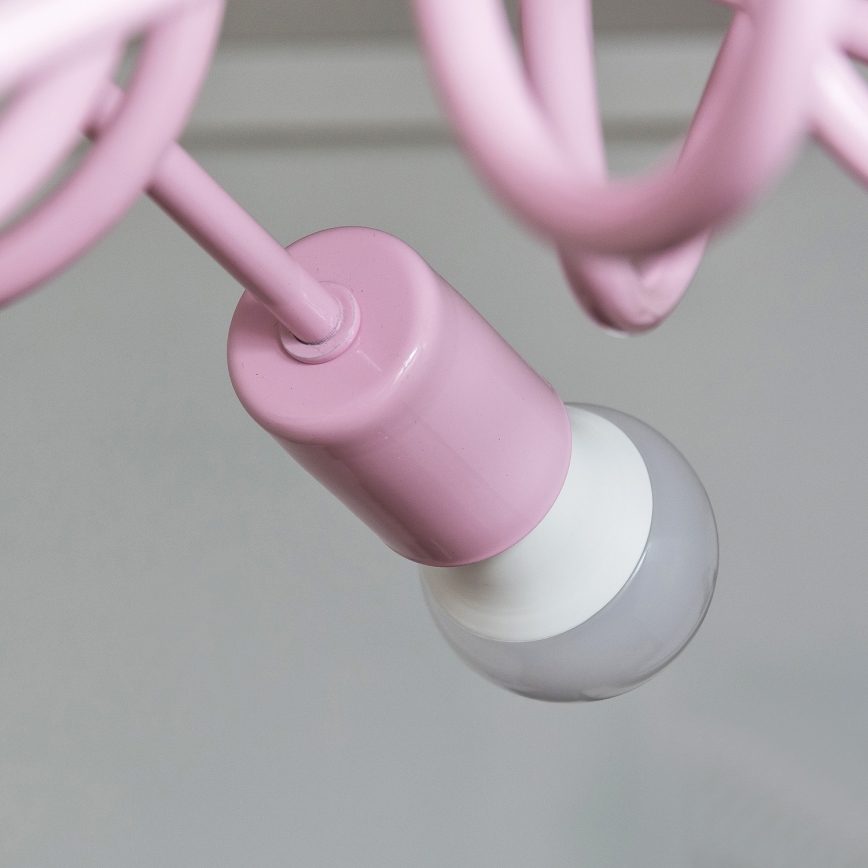 Επιφανειακό φωτιστικό οροφής OXFORD 3xE27/15W/230V ροζ