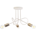 Επιφανειακό φωτιστικό οροφής OXFORD 3xE27/15W/230V ορείχαλκο/λευκό