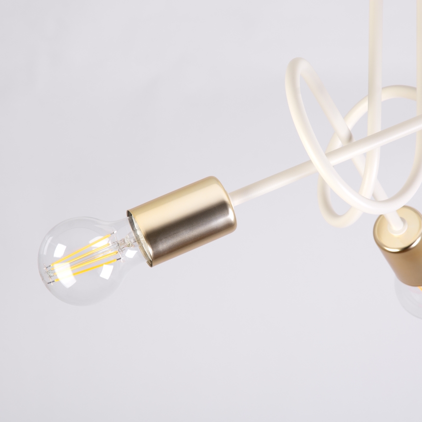 Επιφανειακό φωτιστικό οροφής OXFORD 3xE27/15W/230V ορείχαλκο/λευκό