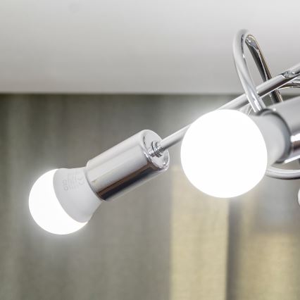 Επιφανειακό φωτιστικό οροφής OXFORD 5xE27/15W/230V γυαλιστερό χρώμιο