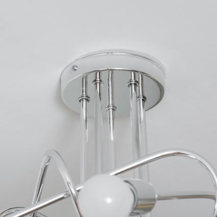 Επιφανειακό φωτιστικό οροφής OXFORD 5xE27/15W/230V γυαλιστερό χρώμιο