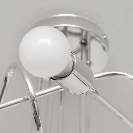 Επιφανειακό φωτιστικό οροφής OXFORD 5xE27/15W/230V γυαλιστερό χρώμιο