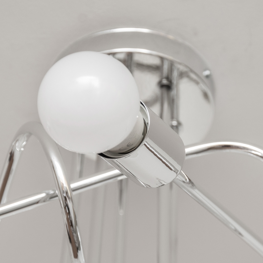 Επιφανειακό φωτιστικό οροφής OXFORD 5xE27/15W/230V γυαλιστερό χρώμιο