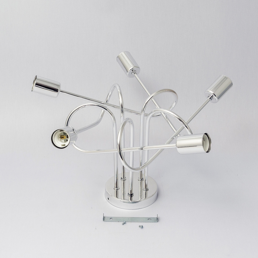 Επιφανειακό φωτιστικό οροφής OXFORD 5xE27/15W/230V γυαλιστερό χρώμιο