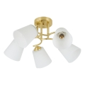 Επιφανειακό φωτιστικό οροφής PAFOS 5xE27/15W/230V σε χρυσό