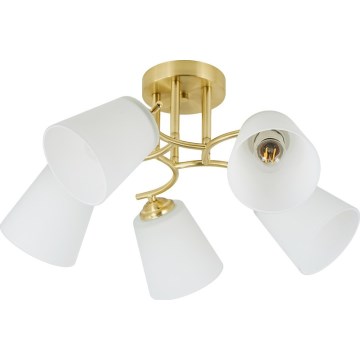 Επιφανειακό φωτιστικό οροφής PAFOS 5xE27/15W/230V σε χρυσό
