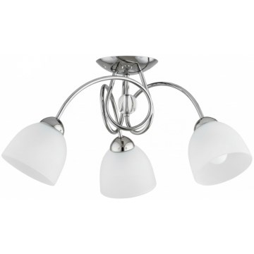 Επιφανειακό φωτιστικό οροφής SELENE 3xE27/15W/230V, γυαλισμένο χρώμιο