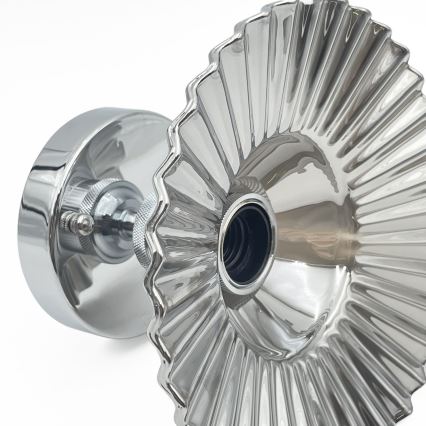Επιφανειακό φωτιστικό οροφής TRISH 1xE27/15W/230V γυαλιστερό χρώμιο/καπνιστό μαύρο