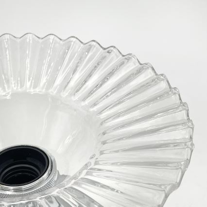 Επιφανειακό φωτιστικό οροφής TRISH 1xE27/15W/230V γυαλιστερό χρώμιο/διάφανο