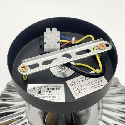 Επιφανειακό φωτιστικό οροφής TRISH 1xE27/15W/230V μαύρο/καπνιστό μαύρο