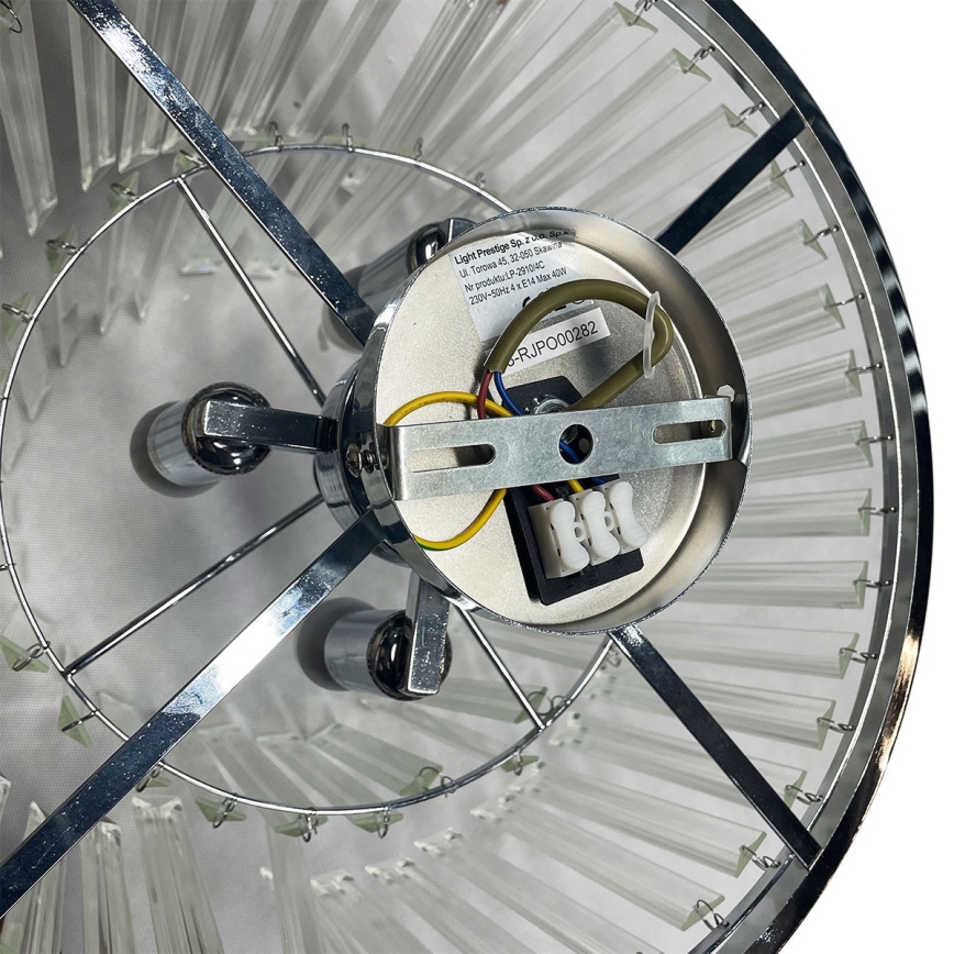 Επιφανειακό φωτιστικό οροφής VETRO 4xE14/40W/230V γυαλιστερό χρώμιο