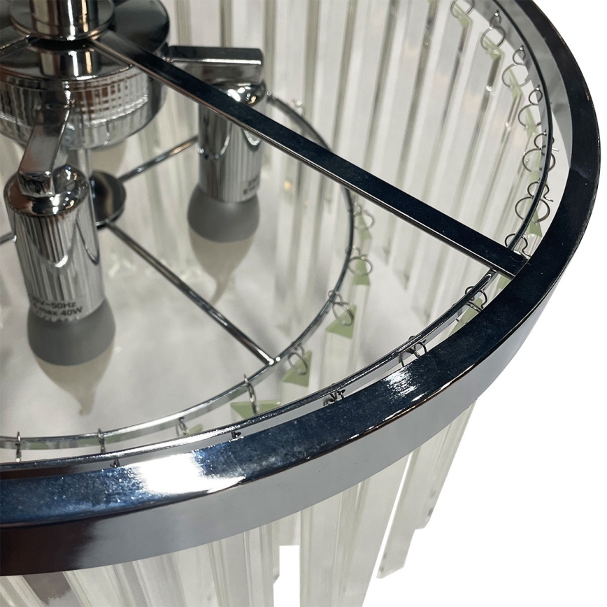 Επιφανειακό φωτιστικό οροφής VETRO 4xE14/40W/230V γυαλιστερό χρώμιο