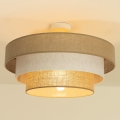Επιφανειακό φωτιστικό οροφής WENTA 1xE27/60W/230V Ø 50 cm τζούτα/εκρού