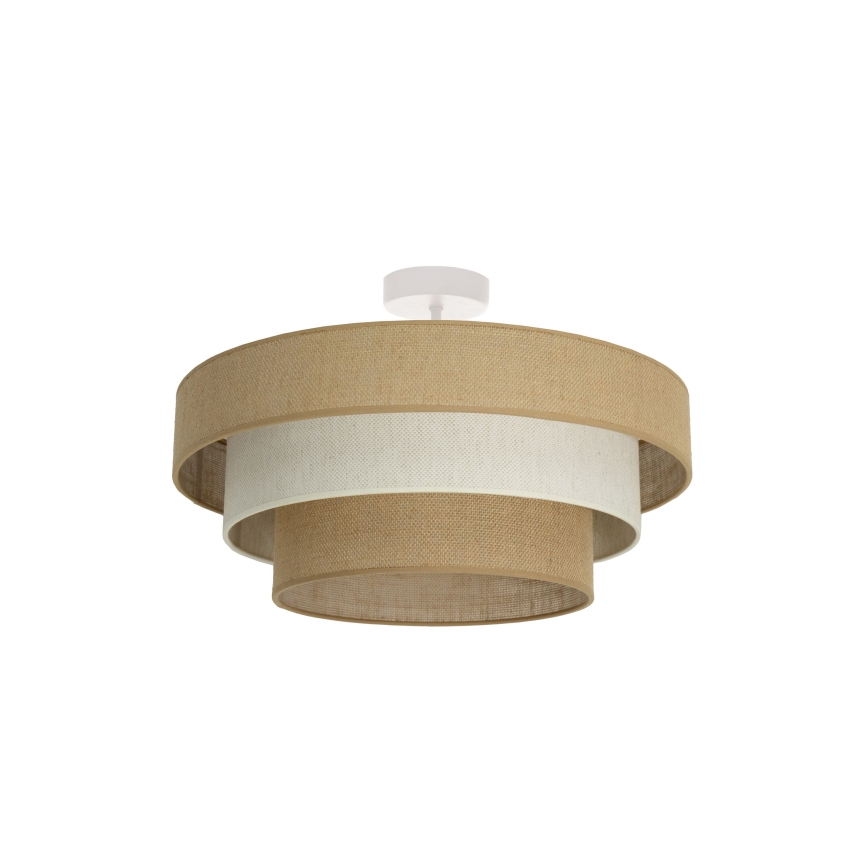 Επιφανειακό φωτιστικό οροφής WENTA 1xE27/60W/230V Ø 50 cm τζούτα/εκρού
